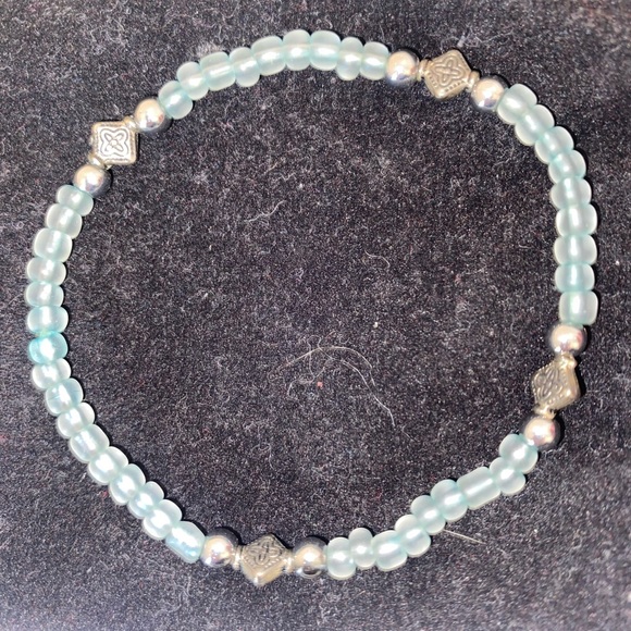 Stackable Blue Bead Bracelets - Picture 4 of 4